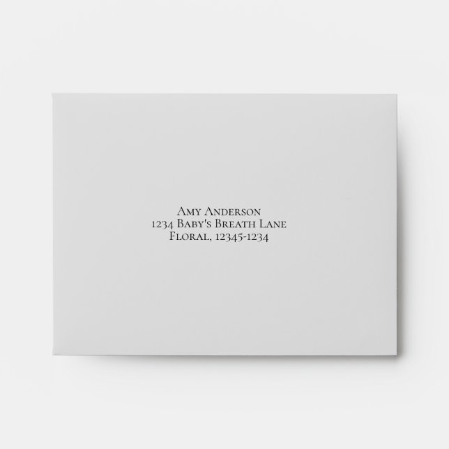 Wedding Simple Elegant Sage Greenery RSVP Envelope (Front)