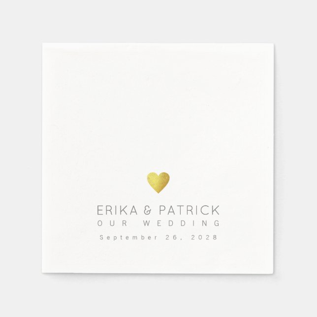 Wedding Simple Elegantly Designed Napkin (Front)
