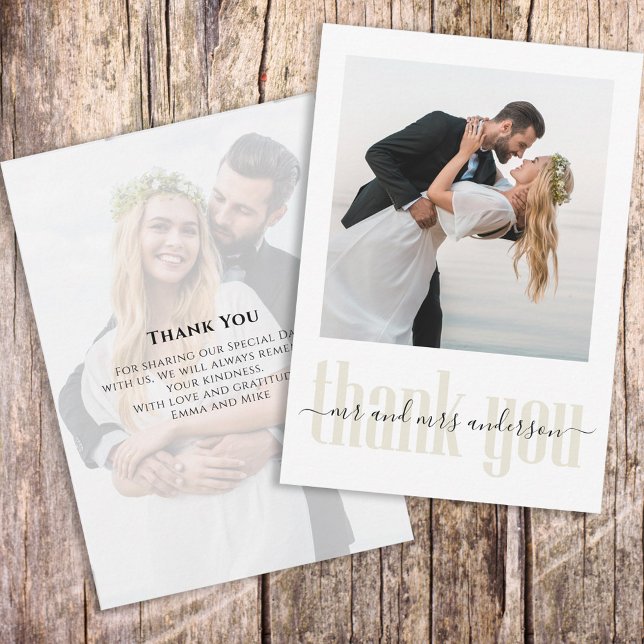 Wedding Simple Modern Trendy Minimalist Thank You (Creator Uploaded)