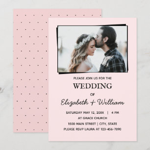 Wedding Simple Photo Elegant Invitation
