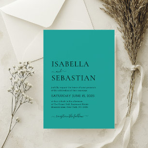 Wedding Simple Seafoam Green Invitation