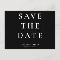 Wedding Simple & Sleek Modern B/W Save the Date II