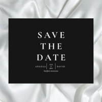 Wedding Simple & Sleek Modern B/W Save the Date