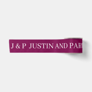 WEDDING SIMPLE STYLISH MODERN CUSTOMIZED WINE SATIN RIBBON