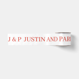 WEDDING SIMPLE STYLISH MODERN ELEGANT CUSTOM WHITE SATIN RIBBON
