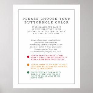 Wedding social distancing colour level request enc poster