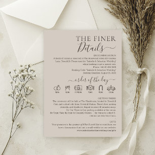 Wedding Soft Beige Finer Details Invitation