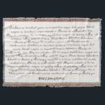 Wedding song lyric gift throw blanket<br><div class="desc">Customise this throw blanket with your wedding song lyrics,  favourite song lyrics or poem. A special song lyrics gift that will warm the heart for years to come,  this personalised throw blanket makes a perfect wedding gift for him,  her or the happy couple.</div>