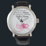 Wedding Souvenirs, Gifts, Giveaways for Guests Watch<br><div class="desc">Click our store My Wedding Souvenirs to see all our designs for favour boxes, keychains, magnets, cards, chocs, charms, necklaces, and watches for souvenirs as a 'Thank You' for wedding guests, bridesmaids, the bride & groom or the best man. Change the wording, fonts and colours to suit your requirements. Change...</div>