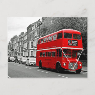 Wedding Special Double-Decker Bus Postcard
