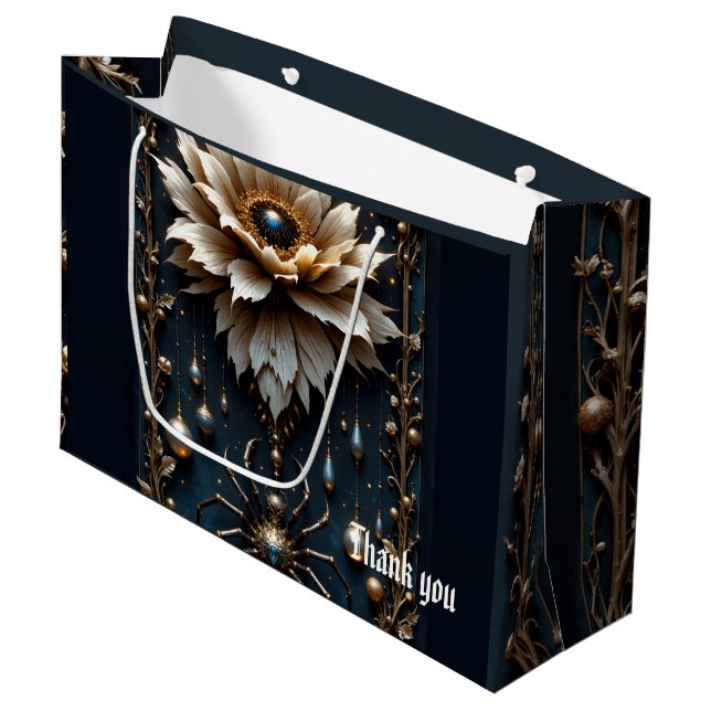 Wedding Spider – Guardian of the Moon Bloom.  Large Gift Bag (Front Angled)
