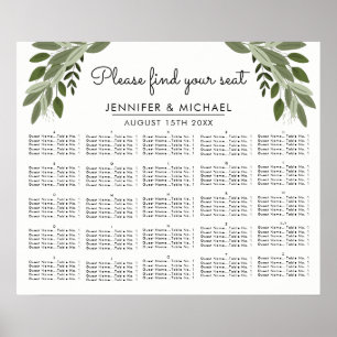 Wedding Sprigs - Alphabetical Seating Chart