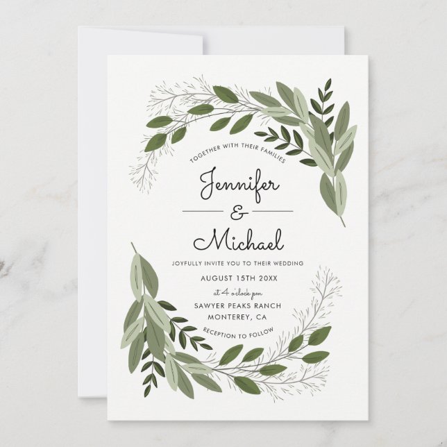 Wedding Sprigs - Wedding Invite (Front)
