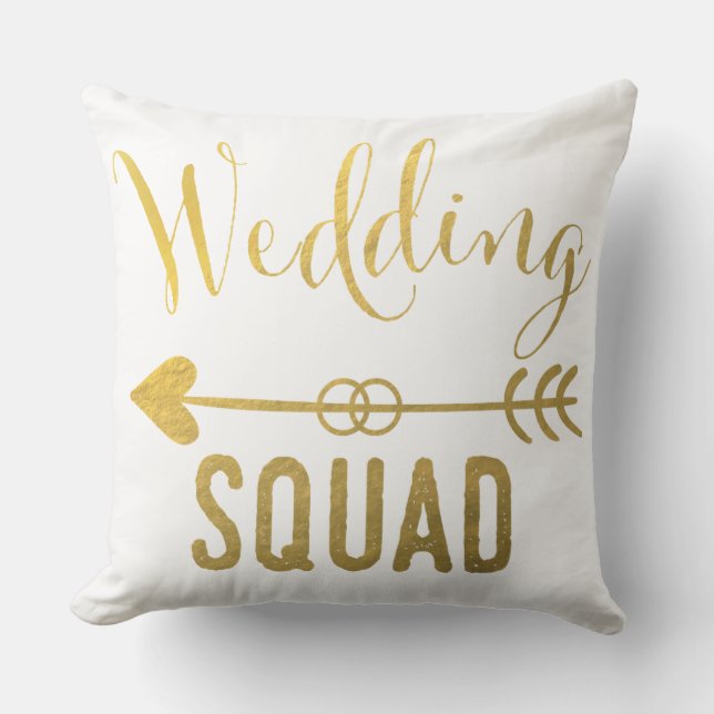 WEDDING SQUAD Pillow (Front)