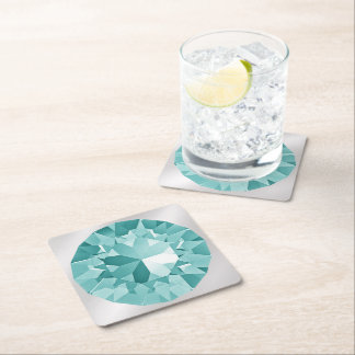 Wedding square paper coaster