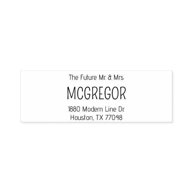 Wedding Stamp Future Mr. Mrs. Last Name Engagement (Design)