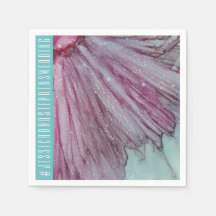 Wedding Standard Napkin Turquoise and Lavenders