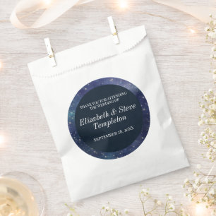 Wedding Starry Night Celestial Thank You Navy Favour Bags
