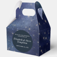 Wedding Starry Night Celestial Thank You Navy