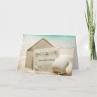 Wedding Stationery Congratulations In Beach Sand