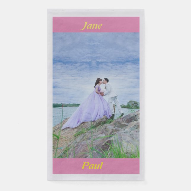 Wedding Stationery Napkin (Front)