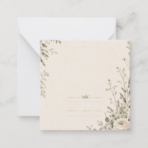 Wedding Stationery with Natural Botanical Charm Card