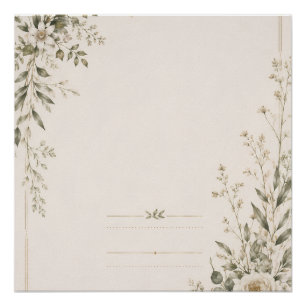 Wedding Stationery with Natural Botanical Charm Poster