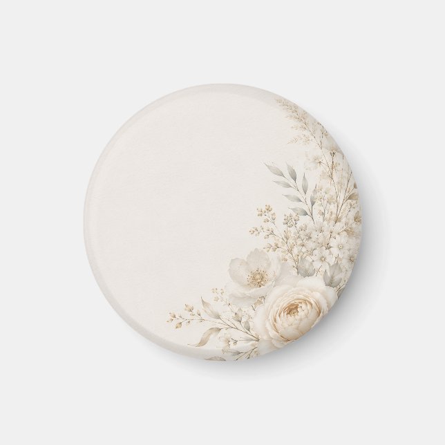 Wedding Stationery with Refined Neutral Details Magnet (Front)