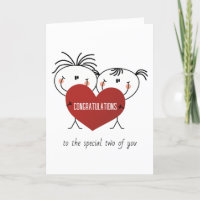 Wedding Stick Figure Couple With Heart