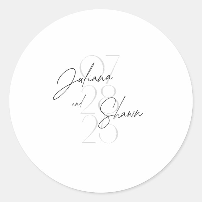 wedding sticker (Front)