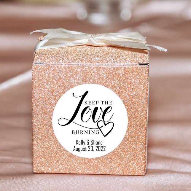 Wedding sticker, candle sticker,  classic round sticker (Creator Uploaded)