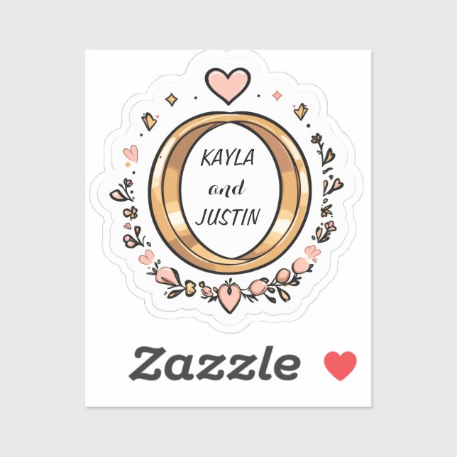  Wedding Sticker | Cute Romantic Vinyl Sticker (Sheet)