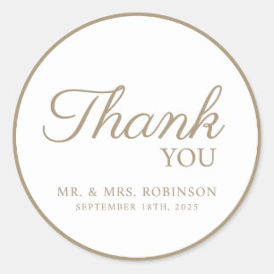 Wedding sticker thank you.