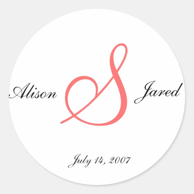 wedding stickers (Front)