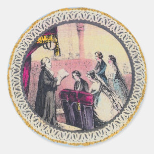 Wedding ~ Stickers Bridal Shower Date Vintage