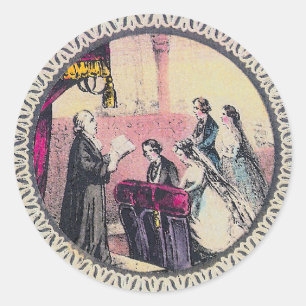Wedding Stickers Bridal Shower Date Vintage