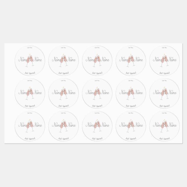 Wedding Stickers for Cards Gifts Thank You Cards (Sheet)