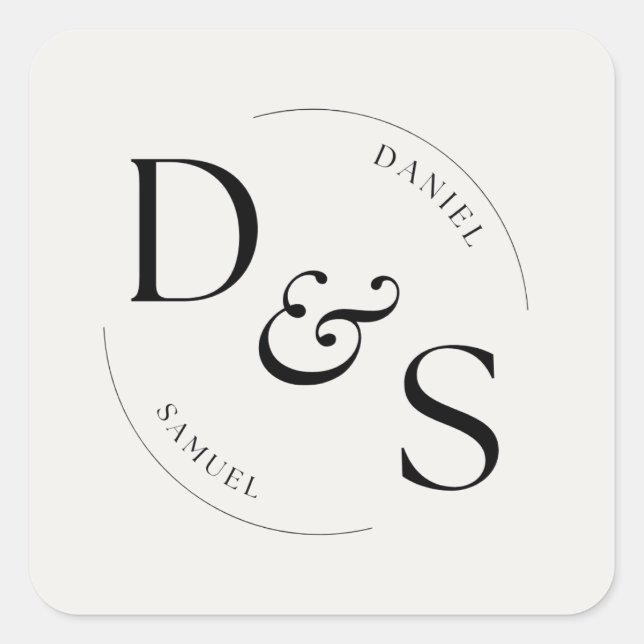 Wedding Stickers & Labels – Minimalist Elegant Per (Front)