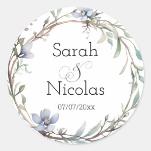 Wedding stickers personalized minimalist