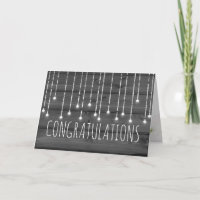 Wedding String Lights On Wood