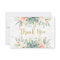 Wedding succulents thank you card