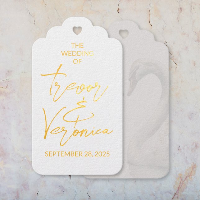 Wedding Swan Back Gift Tags (Creator Uploaded)