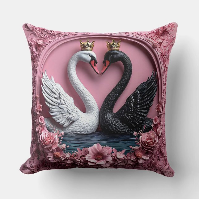 Wedding Swans Cushion (Front)