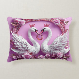 Wedding Swans Decorative Cushion