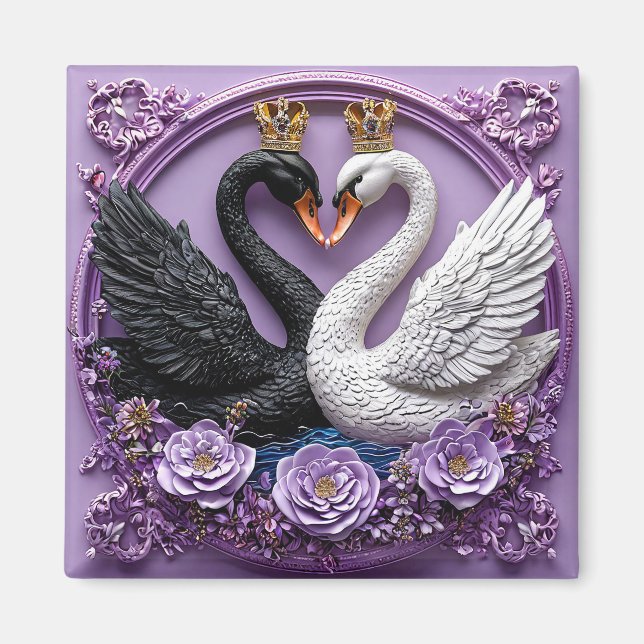 Wedding Swans Magnet (Front)