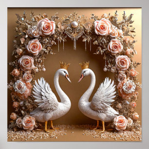 Wedding Swans Poster