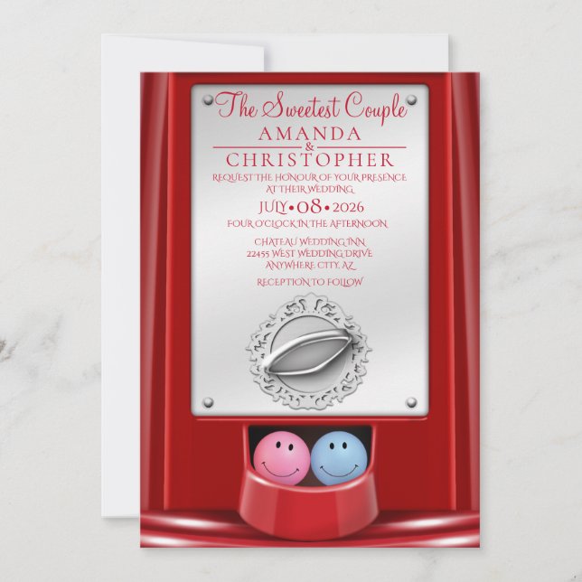 Wedding-Sweetest Couple Invitation (Front)