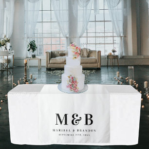 Wedding Sweetheart Table Runner Monogram Sign Tapestry