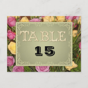 WEDDING TABLE CARD TEMPLATE