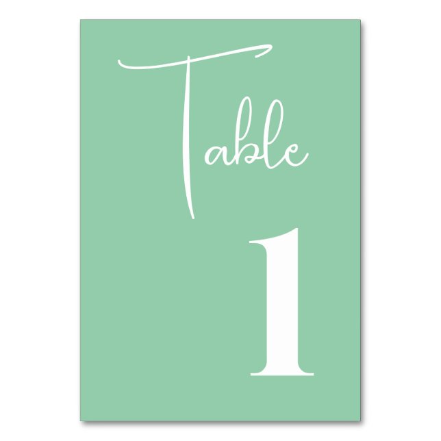 Wedding Table Cards (Front)